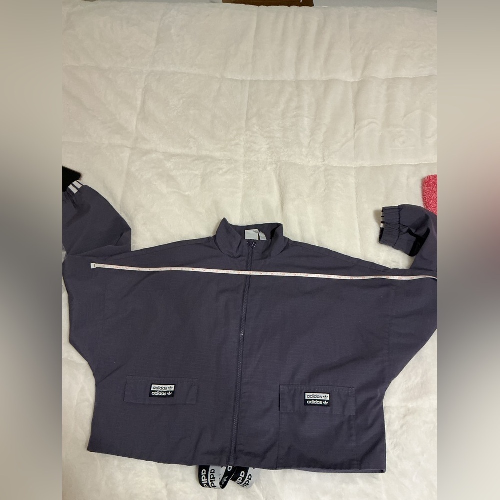 Adidas Dark Purple/blue Cropped Jacket - Picture 7 of 12
